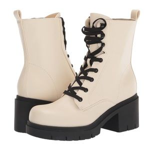 NEW Nine West Juna Heeled Combat Boots Women's Size 7.5